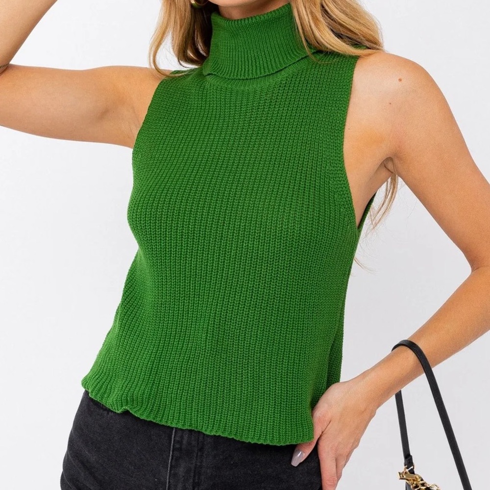 Le Lis Tyra Turtleneck Knit Sweater Tank